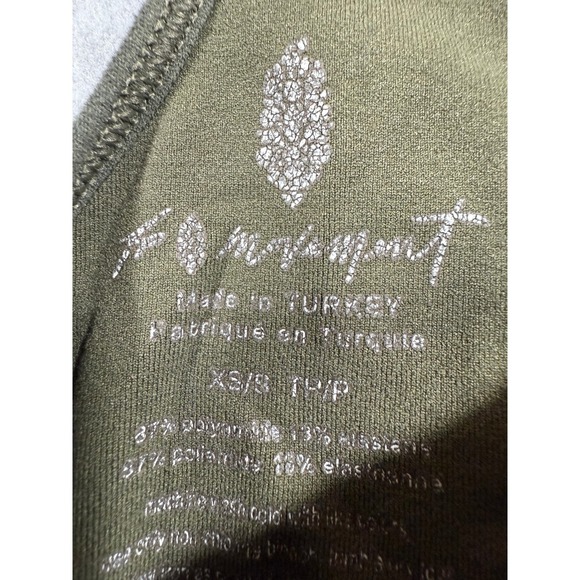 Free People Movement Good Karma Sports Bra Olive Green High Neck Racerback XS S - Picture 5 of 9